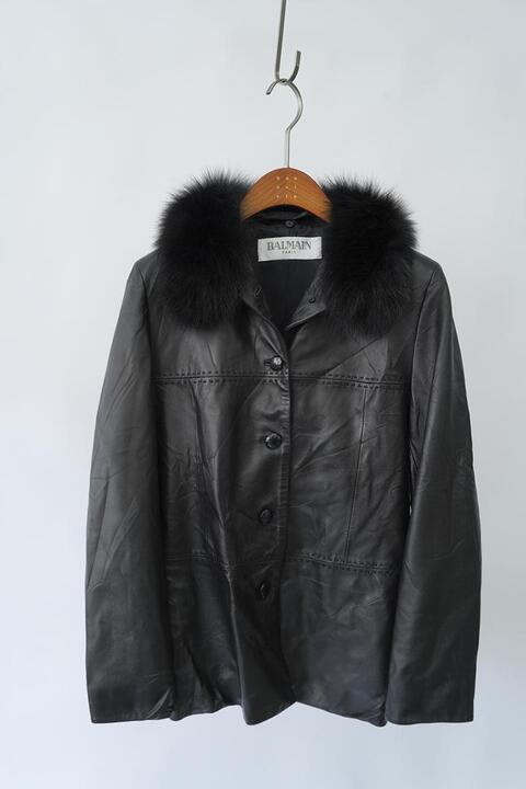 BALMAIN PARIS - leather coat