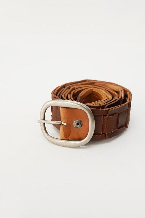vintage weaving leather belt