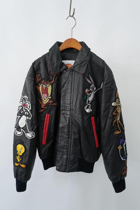 90&#039;s LOONEY TUNES - leather jacket