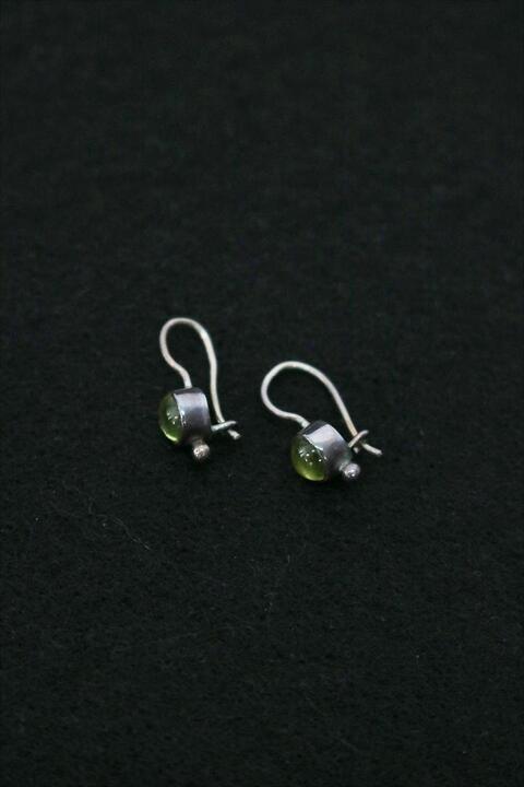 silver &amp; stone earring