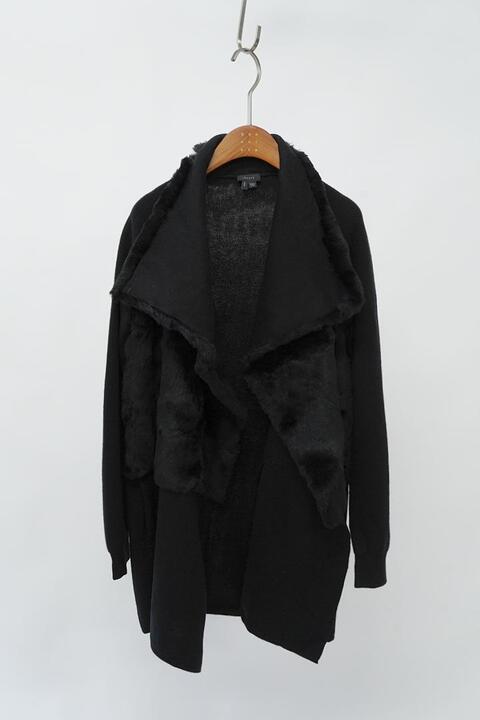 THEORY - angora fur knit coat