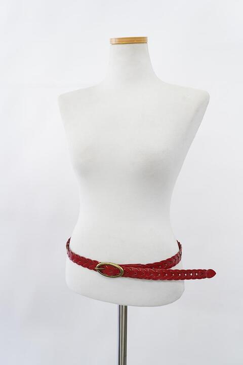 red jpn leather belt