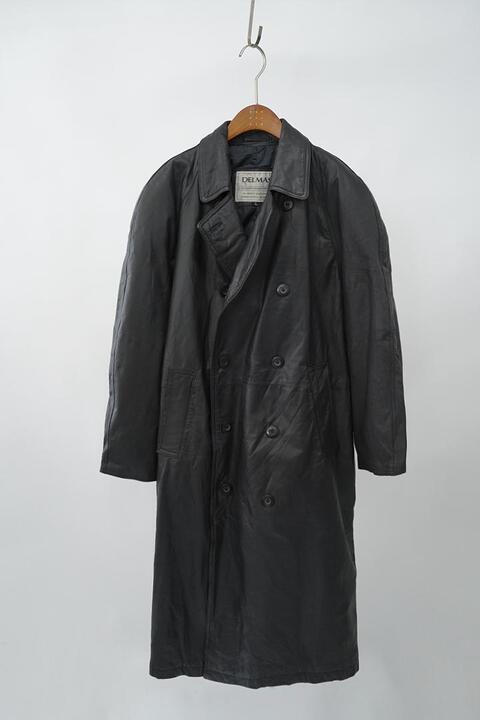 DELMAS - men&#039;s leather trench coat