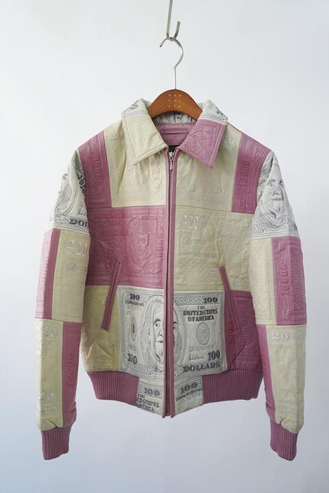 IT&#039;S MY by J.PARK - patchwork leather varsity jacket