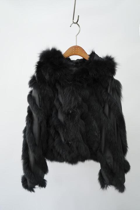women&#039;s silk &amp; fox fur jacket