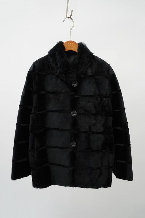 vintage women&#039;s reversible lamb fur jacket