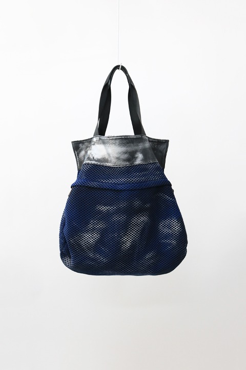leather &amp; mesh bag