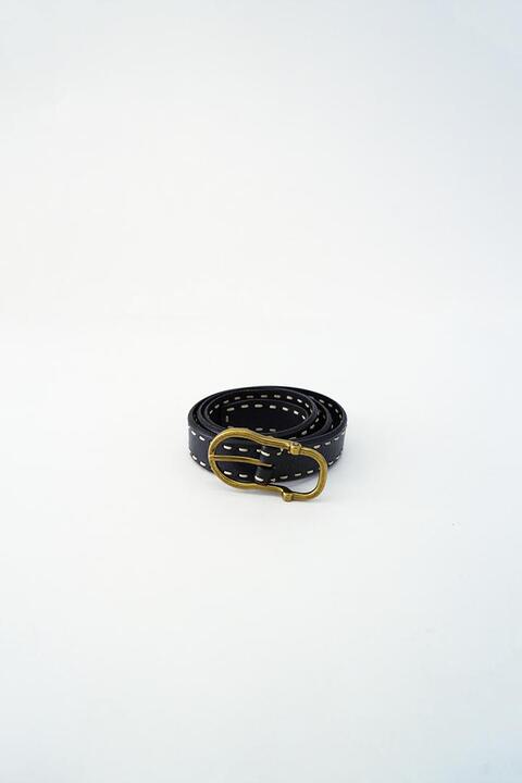 brass &amp; leather belt