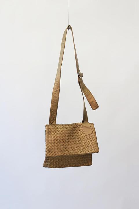 leather weaving bag