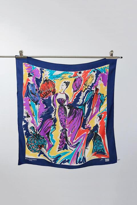 BALENCIAGA PARIS - pure silk scarf