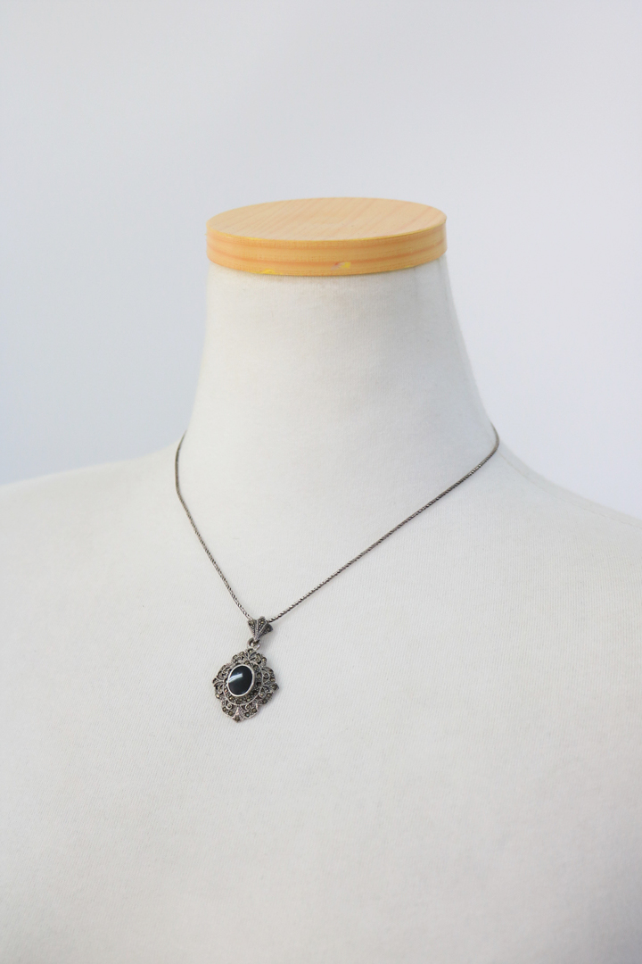 925 silver &amp; gemstone necklace