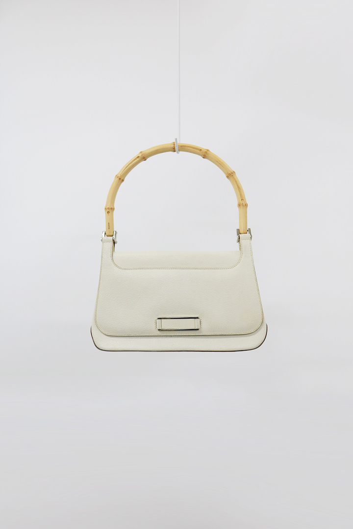 GUCCI made in italy - bamboo handle leather bag
