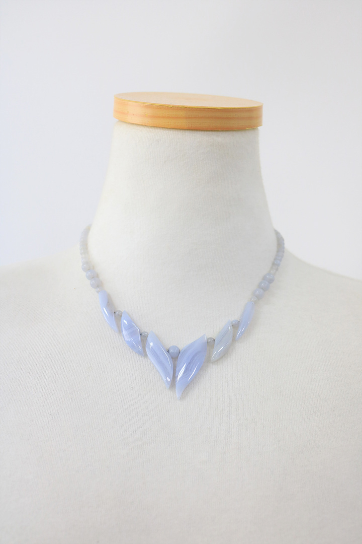 gemstone &amp; silver necklace