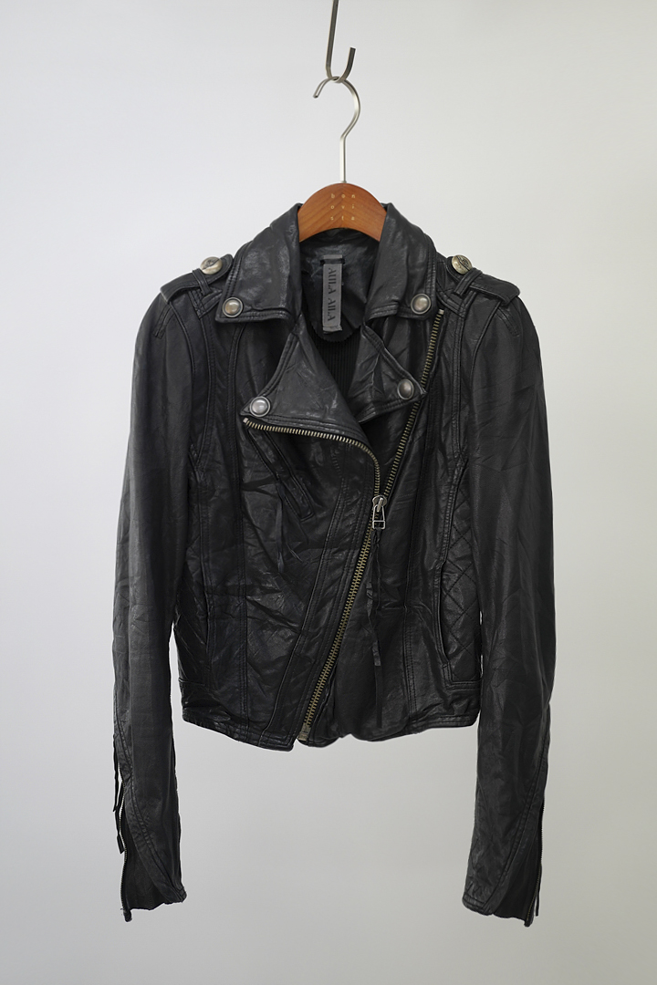 AULA AILA - lamb leather rider jacket